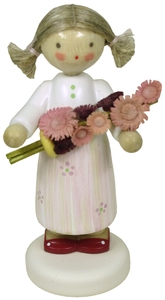 Flade Mädchen mit Stockrosen  (Flade 5197) Mädchen mit Stockrosen